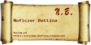 Noficzer Bettina névjegykártya